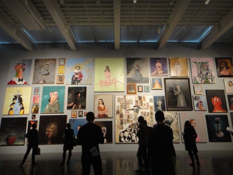 An installation view of the Condo exhibit at the New Museum. The curators managed to make the infamously icy galleries seem warm and alive. Good show.